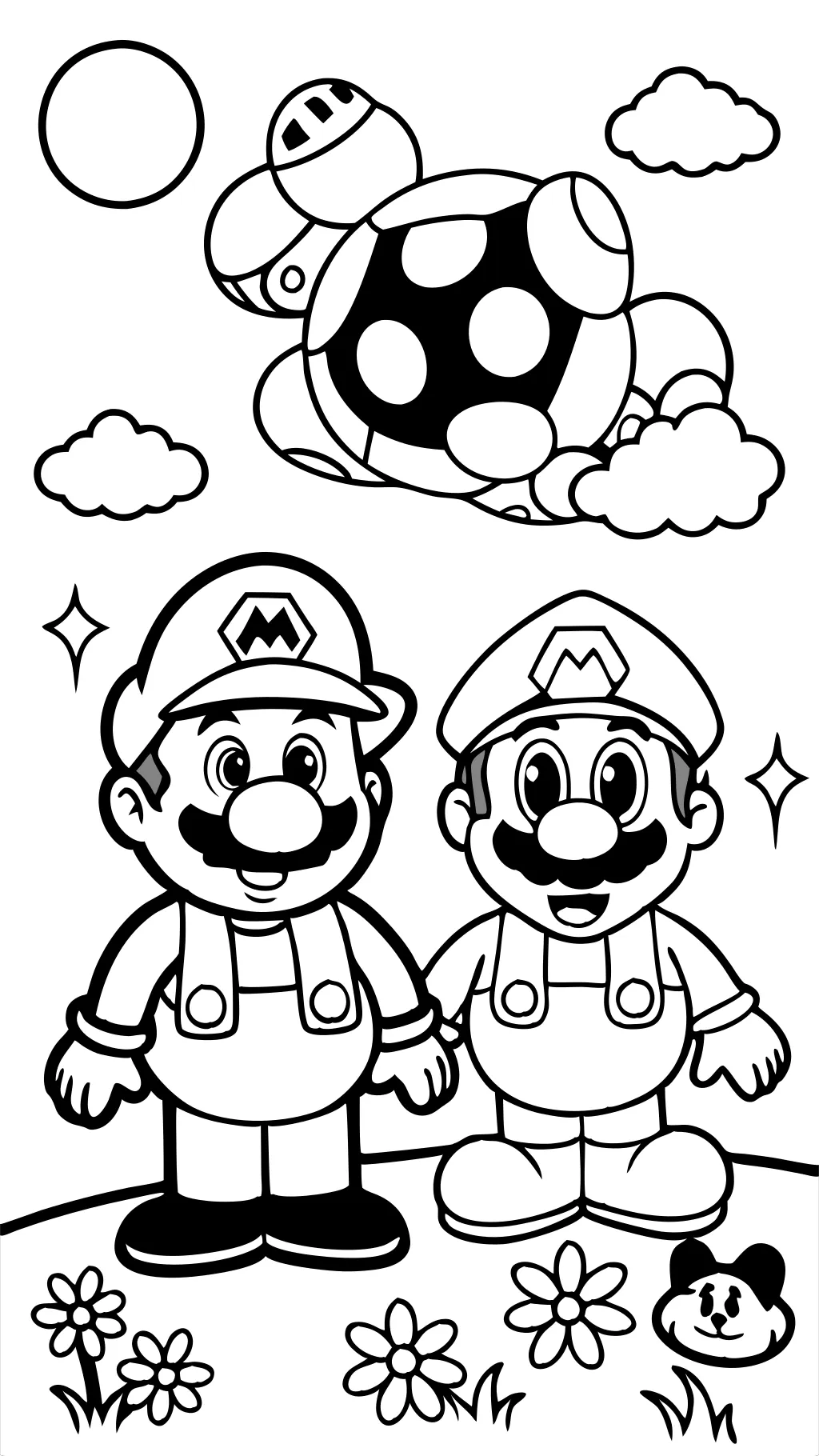 mario luigi coloring pages